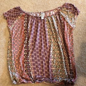 Multicolored Patterned Top